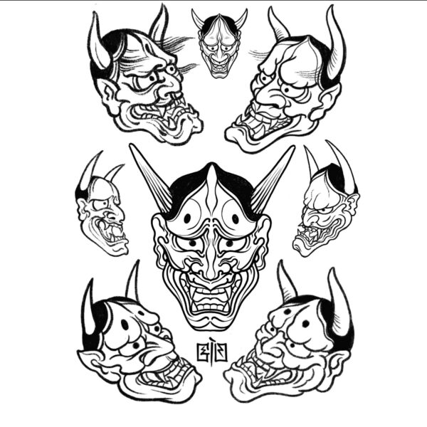 Tattoo Design Gio Hannya Mask